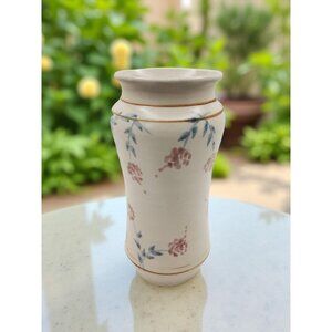 vintage signed purcell beautiful heavy pottery floral vase.